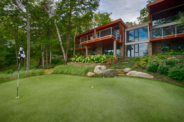 Custom Putting Green Landscape Design Charlevoix